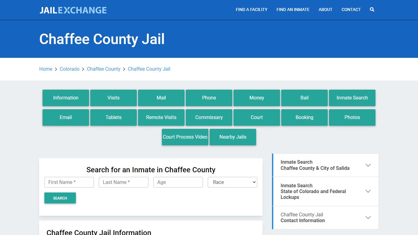 Chaffee County Jail Roster Lookup, CO, Inmate Search